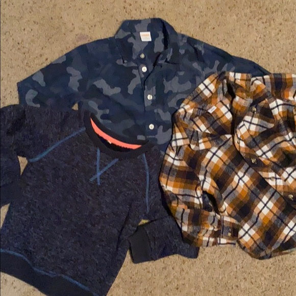 Gymboree Other - Boys 4/5 tops lot- sweater, flannel, button down
